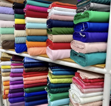 variety fabric shelves